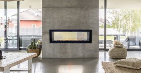 concrete fireplace - Home Comfort Solutions page image