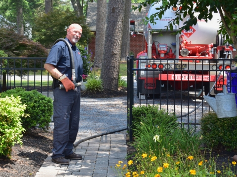image of propane delivery for residential home