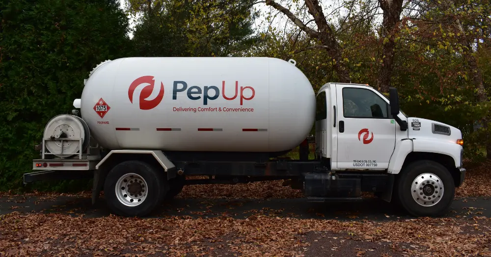 Propane cost per gallon blog post: image of a PepUp propane delivery truck.