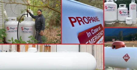 Propane tank size images, including 100, 250, 500 gallon LP tank and more options from PepUp.