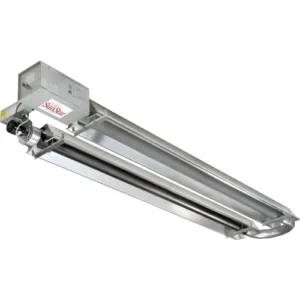 Image of a ceiling-mount radiant pole barn heater from Global Industrial, for heating a large barn.