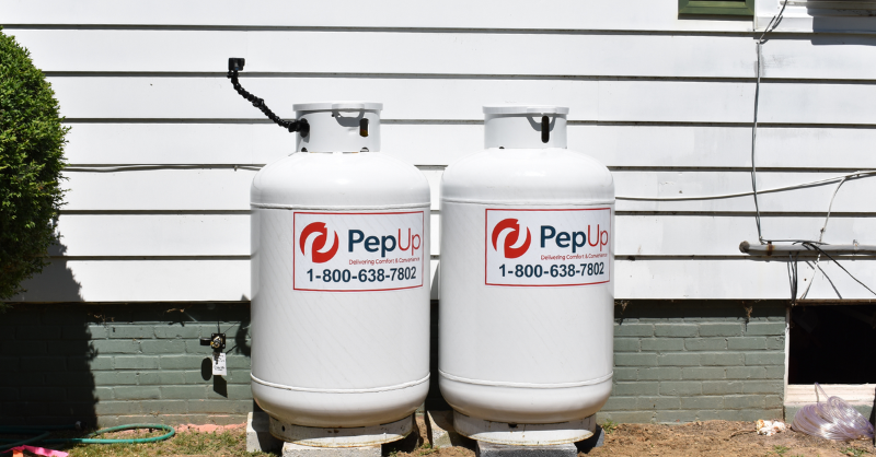 Propane tanks outside a home in Maryland