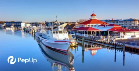 Image of boats docked in Lewes, DE, as local Delmarva homeowners prepare for winter home heating cost increases.